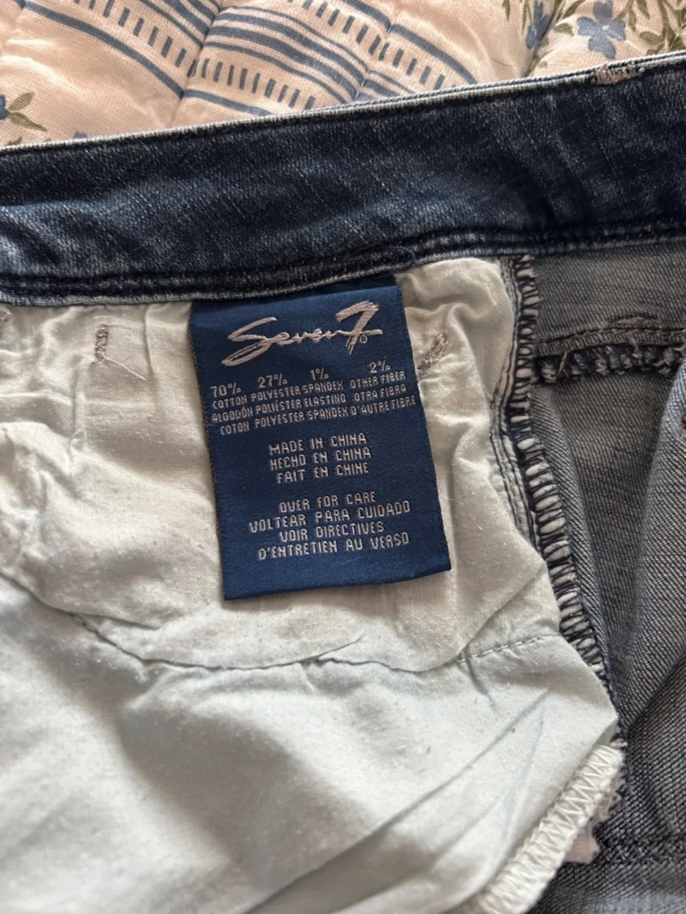 Seven7 Blue Embroidered Cropped Women’s Jeans - Picture 9 of 10